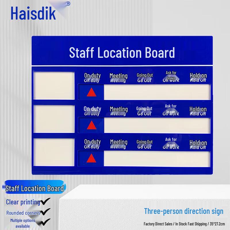 Hystik Acrylic Personnel Status Board