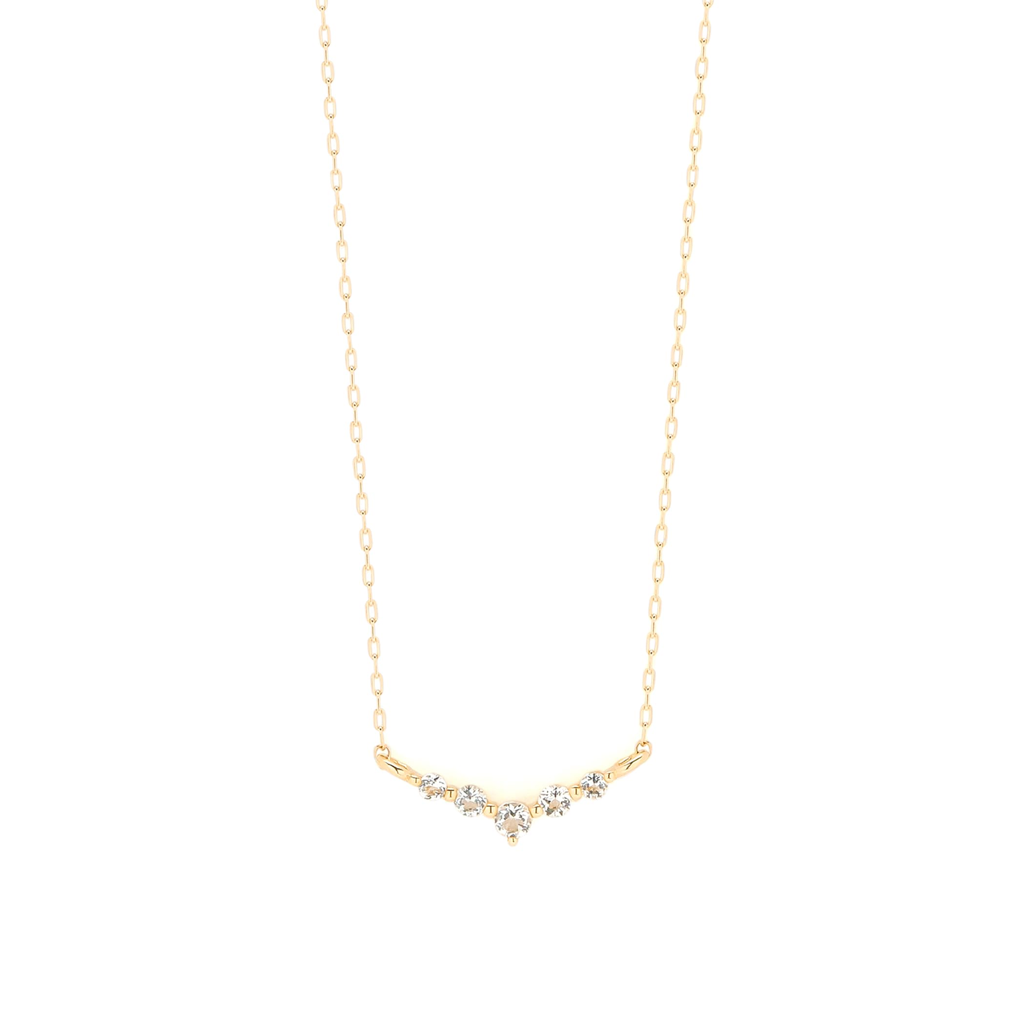 

Estelle Official Women s Necklace, 10K Yellow Gold with White Topaz, 0351-1417-0041-0000