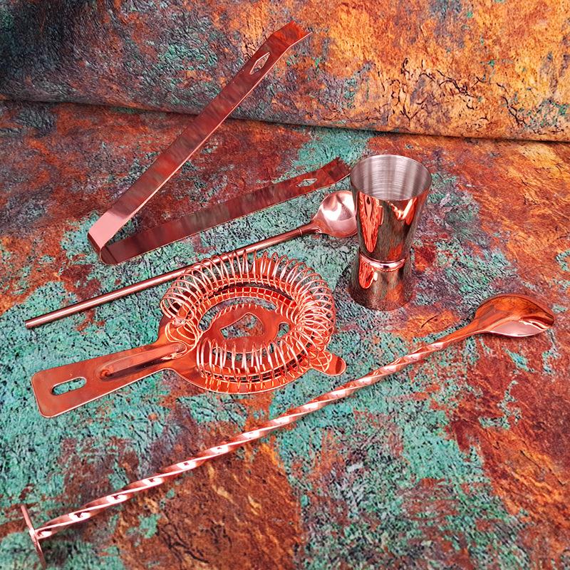 Stainless Steel Boston Shaker Bartender Pot With Bottom Bar Rose Gold Bartender Shaker Tool