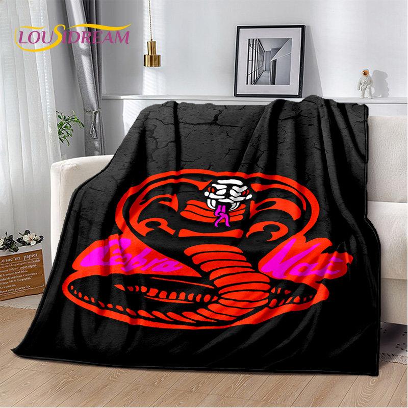 TV Karate Cobra Kai Amanda Měkká plyšová deka, flanelová deka vrhací deka do obývacího pokoje Ložnice Pohovka Pohovka Piknikový kryt pro děti