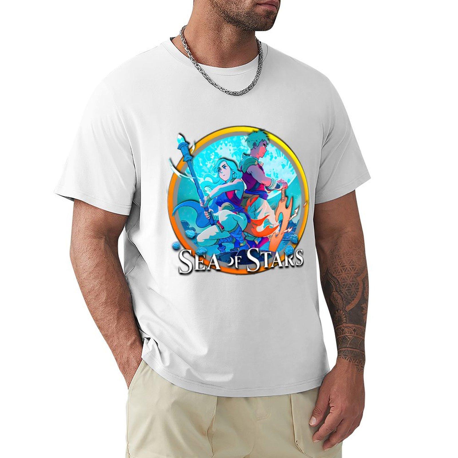 Sea Of Stars Tshirt Basic Simple Casual Short Sleeve Tee S