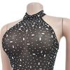 Robe Longue Ajustée à Strass pour Femme - Mode Europe & Amérique