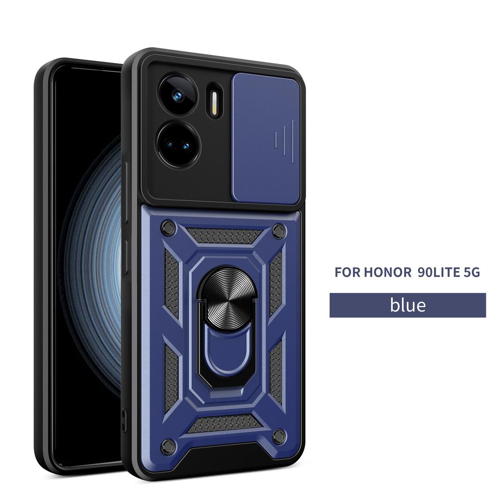 Per Honor 90 lite Custodia Honor 90 lite Cover Honor 90 lite Portacellulare ad Anello Magnetico Custodia Protettiva Armor Coperchio Posteriore con Protezione Scorrevole per Fotocamera