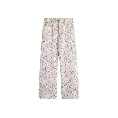 Niedliche Hunde Eisseide Weitbeinige Hosen für Damen Im Frühling und Herbst Neue Lockere Kleine Gerade Lässige Hosen für Damen