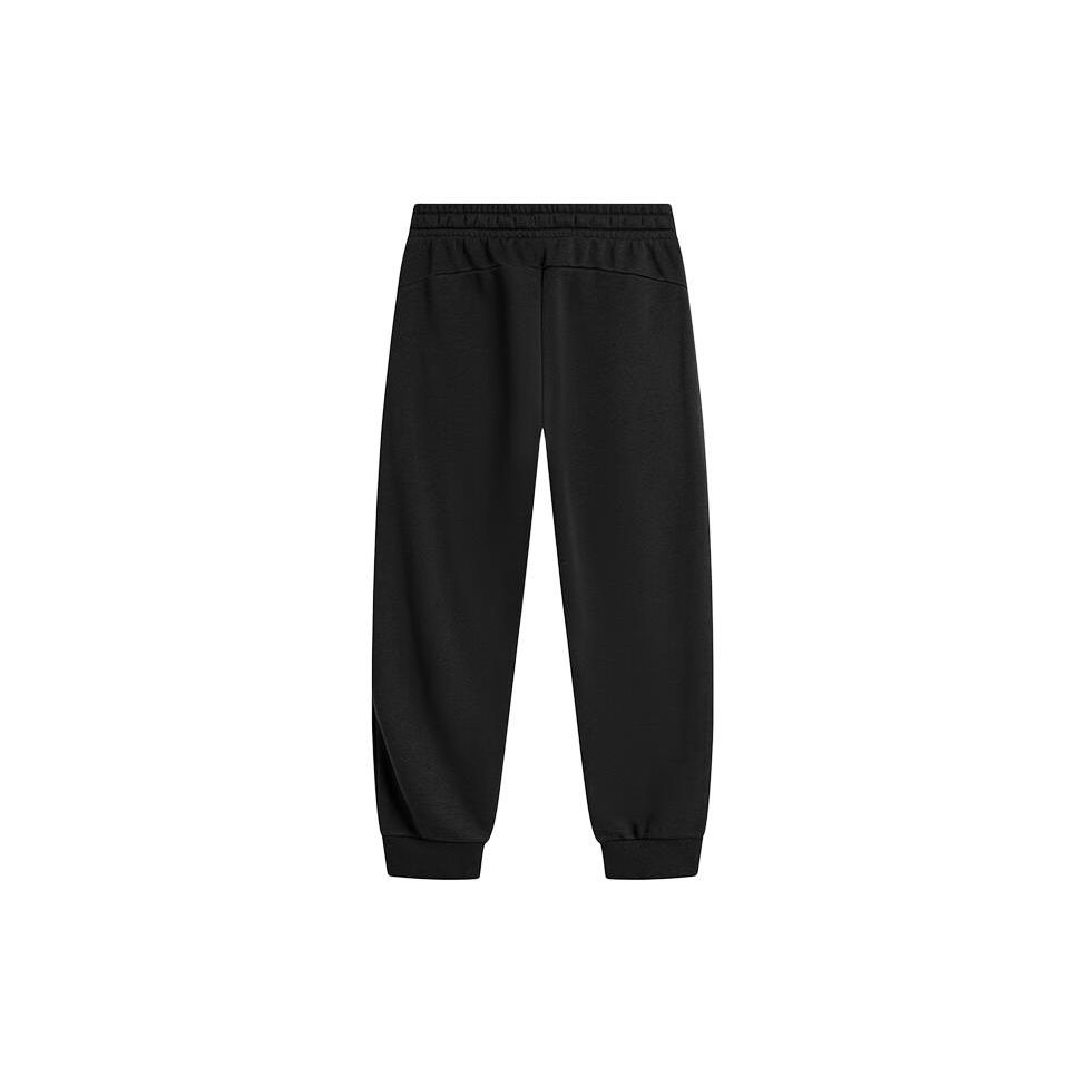 Puma Pantaloni de jogging din tricot cu șnur cu imprimeu cu logo pentru bărbați Pantaloni negru 681272-01