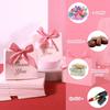 24PCS Small Thank You Gift Bags with Bow Ribbon Mini Party Favor Bags Pink Candy Bags Treat Boxes Paper Gift Bags for Wedding Bridal Birthday Party