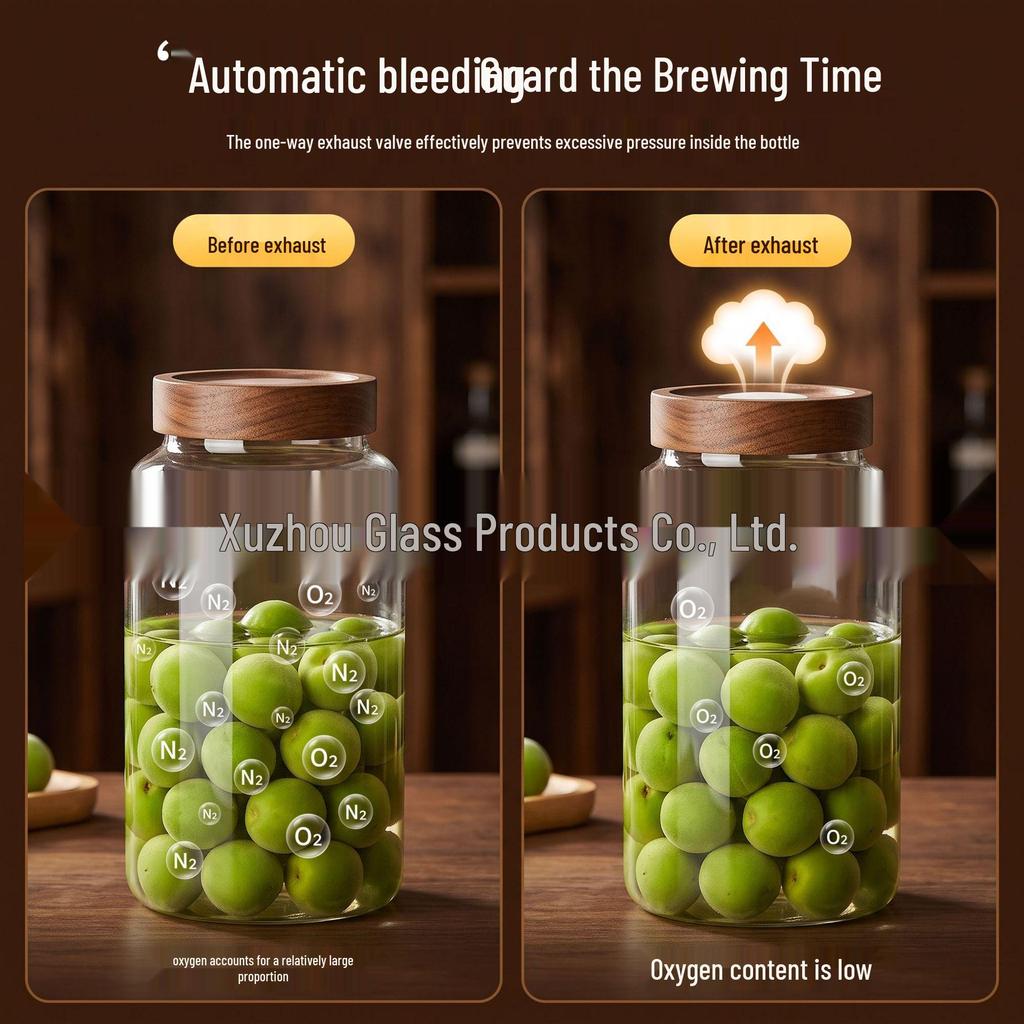 Sparkling Wine Sealed Jar, High Borosilicate Glass Bottle for Home Brewing, Fruit Wines like Lychee, Green Plum, Bayberry.