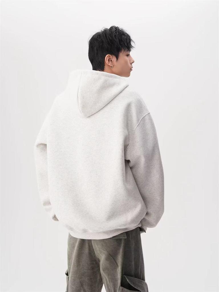 Unisex Heavyweight Half-Zip Hoodie: Trendy High-Street Design for Autumn/Winter