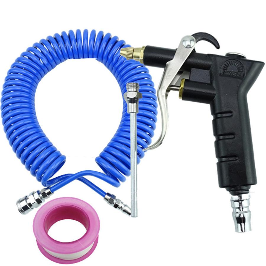 Newest Vacuum Cleaner Air Gun Kit with Hose Connecting To Pneumatic Tank, Blue Color Air Gun