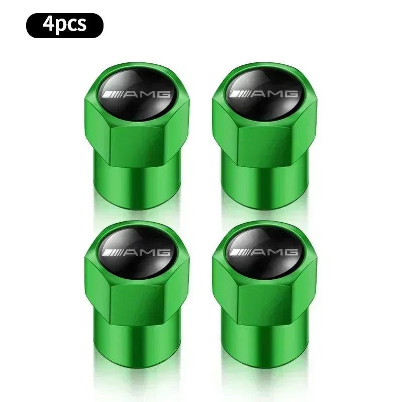 CDR4 4PCS Car Badge Wheel Tires Valve Caps Metal Tyre Dust Covers For Mercedes Benz Amg W204 W213 W205 W211 W212 W176 W205 W203