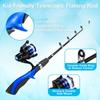 Kid's Carbon Fiber Rod Superhard Boat 1.2m/1.4m Ice Fly Lure Fishing Rod With High Quality Fishing Reel Fishing Tackle Set