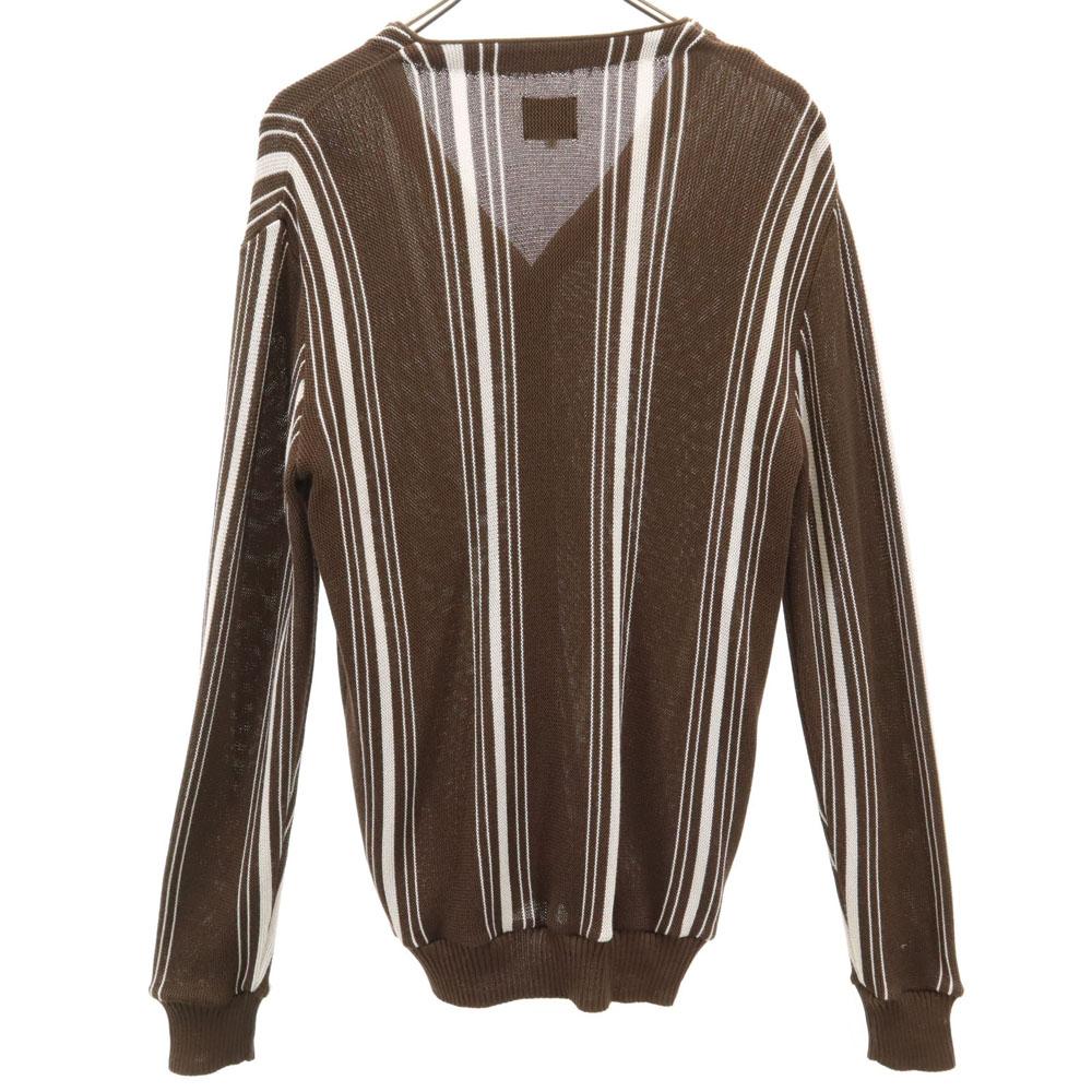 Needles made in Japan Striped Pattern Long sleeve V neck knit cardigan M Men's Used