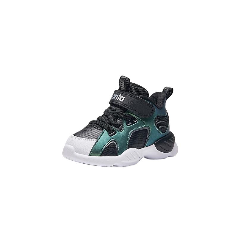 Anta Comfortable Fashionable Versatile Non-Slip Wear-Resistant Kids Casual Shoes Kids Casual Shoes Black Green Anta-White 312440022-3