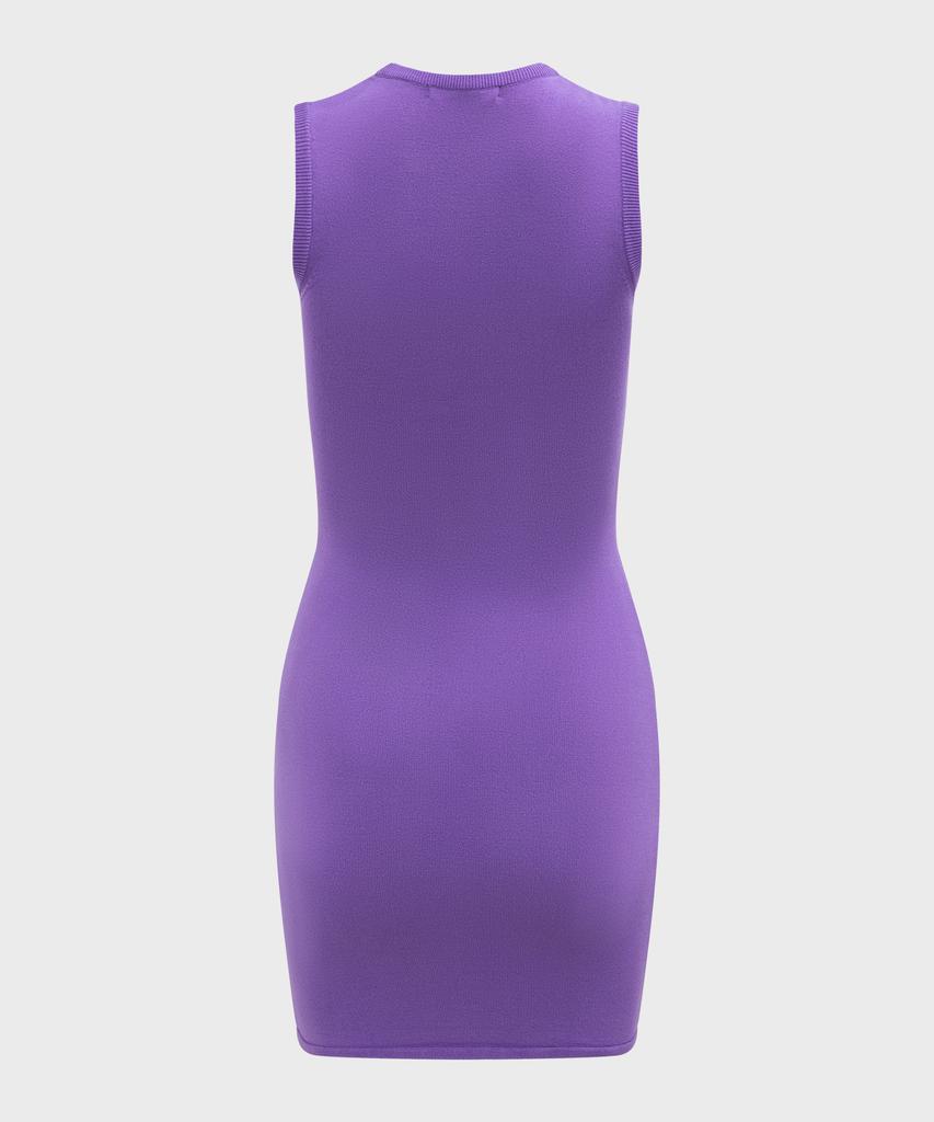 Marine Serre (W) Moon Logo Knit Mini Dress Lavender