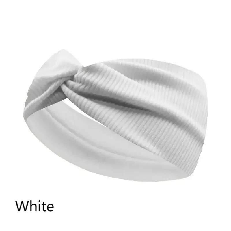 Women Cross Solid Color Hair Bands Girls Fashion Leopard Print Elastic Knitted Headbands Vintage Turban Make Hair Accessories