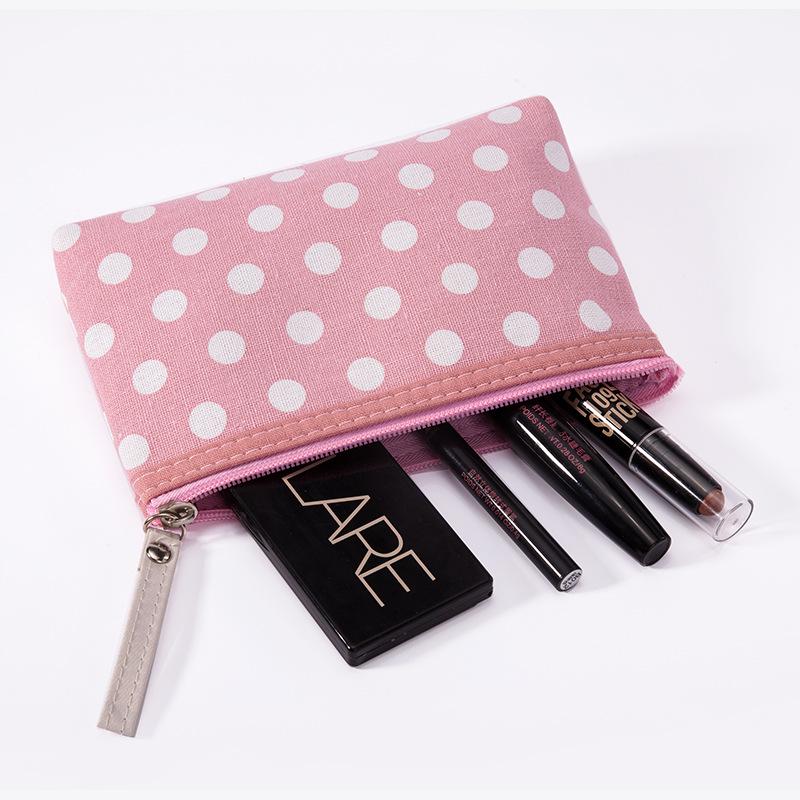 Classic Polka Dot Zipper Bag - Card, Key, Phone & Makeup Holder