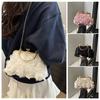 Modische Polyesterfaser Abendtaschen Kette Chiffon Bankett-Tasche 3D-Blume Umhängetasche Damen