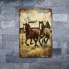 1pc Vintage Farm Horse Metal Tin Sign, Rustic Wall Art for Home, Bar, Cafe, Garage, Indoor & Outdoor Decor, 8x12 inch Iron Plate