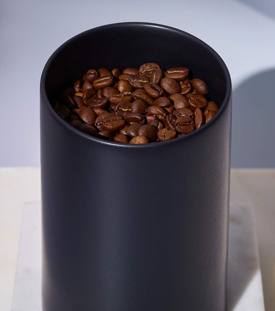 cores Coffee Coffee Highly Simple Design Canister, Porcelain, Beans, 200g, C820BK, Long-established Manufacturer, Airtight, Flavorful,