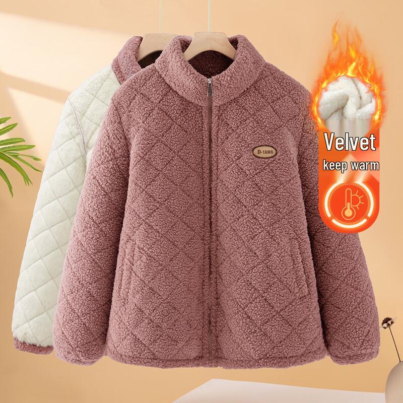 

Women s Thickened Faux Lamb Fleece Jacket 3XL