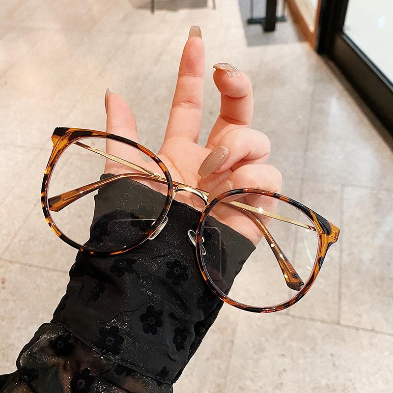 Vintage Retro Glasses Frame For Women Round Shape Anti Blue Light Eyeglass Frames Women High Quality Women'S Glasses