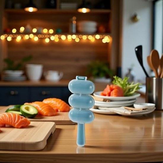 Blue Onigiri Maker Shake Lunch Mold Shaker Kitchen Tool Home DIY Production Kit Sushi Plate 2 Pieces