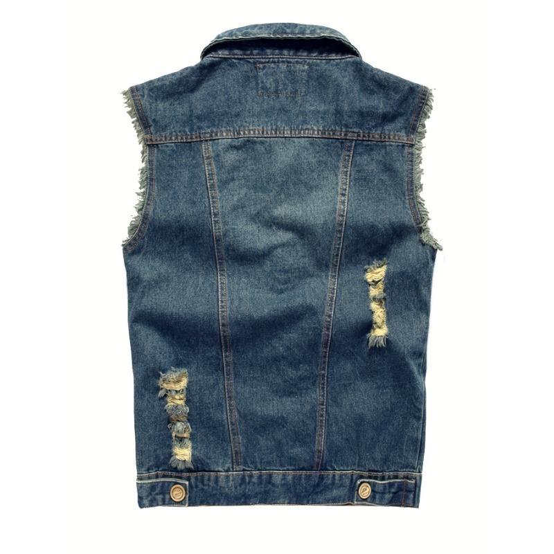 E 95427 Casual Slim Fit Denim Vest Slim Fit Denim Vest