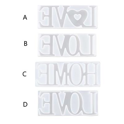 Molde de Silicone Letra Love Home Molde para Joias de Resina Epóxi Molde para Pingente de Fundição em Resina Adequado para Artesanato de Resina Diy