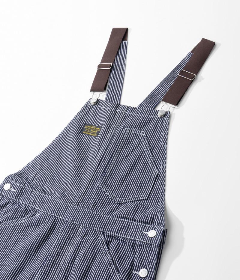 OKONKWO Railroad Stripe Work Overalls - Outdoor Canvas Jumpsuit