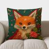 Home Decor Christmas Snowman With Flowers Decorative Pillow Pattern Cushion Cover Suitable For Sofa Bedroom Car Pillow Cover