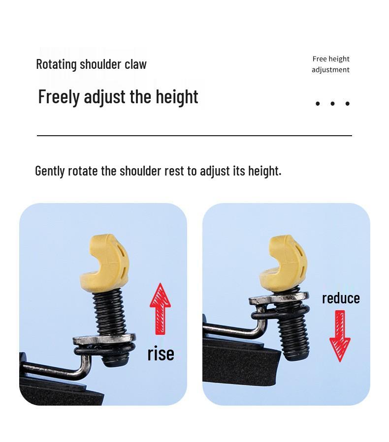 KPE Adjustable Violin Shoulder Rest with Thick Sponge Pad for 1/2, 1/4, 3/4, 4/4 Violins