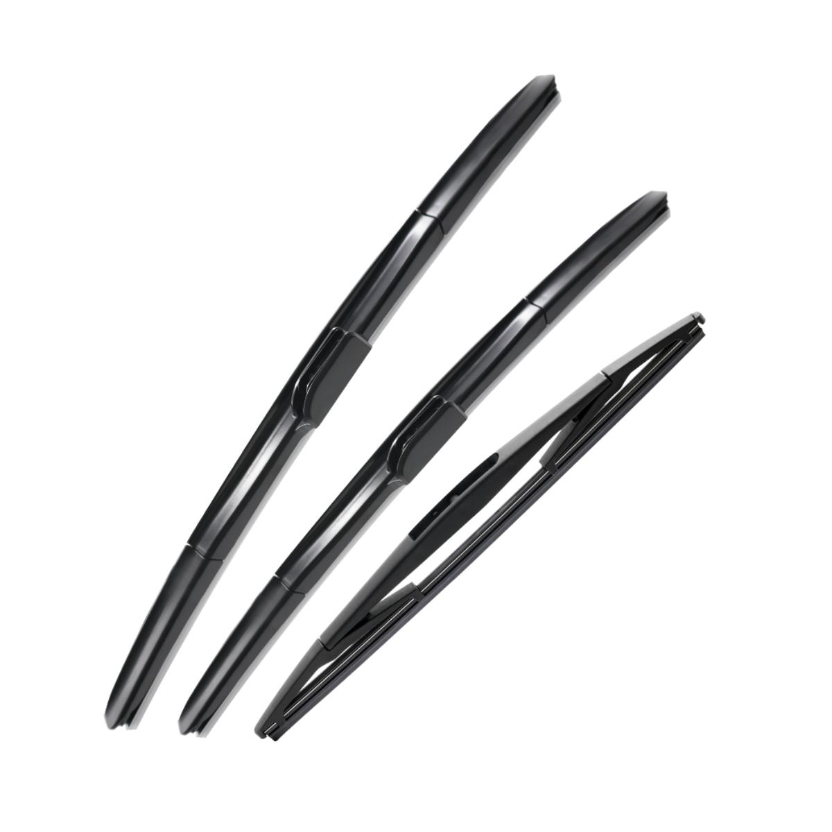 

For Honda CR-V CRV MK3 2007-2011 2008 2009 2010 Wiper Front & Rear Wiper Blades Windshield Windscreen Window Brushes 26 +17 +14 Q02-26,Q02-17,C-14-2 чёрный