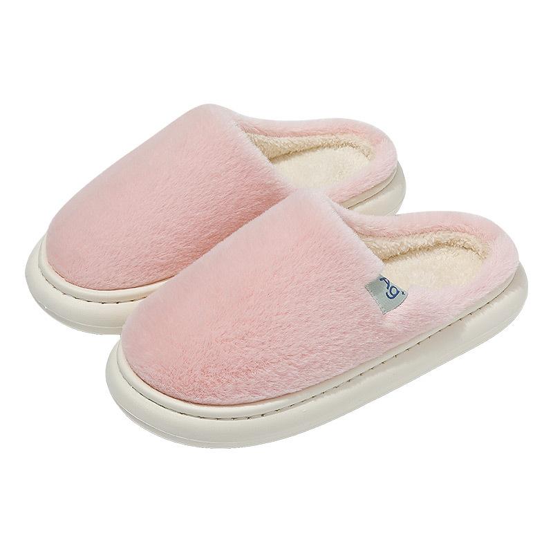 Home cotton slippers women's season couple indoor household plush warm men's plush plush slippers men
