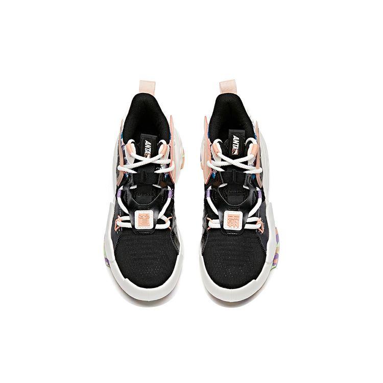 Anta Badass Mesh Casual Mid-Top Sneakers Women sneakers Black Pink White 122128084-5