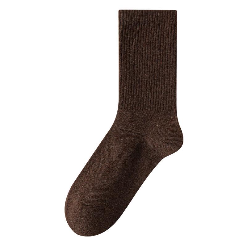Autumn Maillard Women's Pure Cotton Over-the-Knee Retro Anti-Odor Scrunched Socks for Fall and Winter