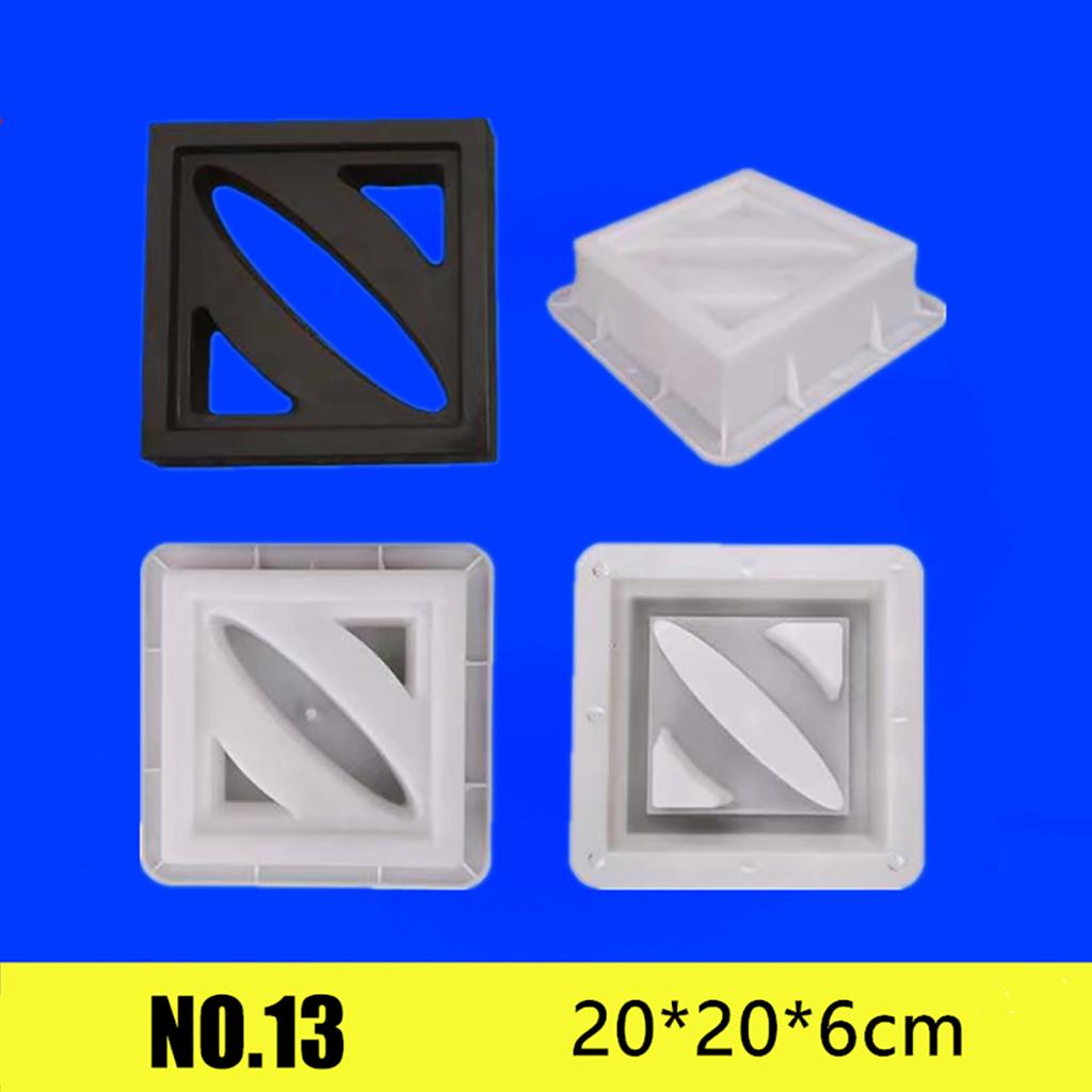 20*20*6cm Cement Mold Hollow Plastic Brick Mold Grid Background Wall Decoration Garden Window Flower Fence Wall Mold