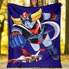 1pc UFO Robot Grendizer7 Theme Blanket - Digital Print, Polyester, Cozy for All Seasons, Perfect for Outdoor, Camping, and Travel