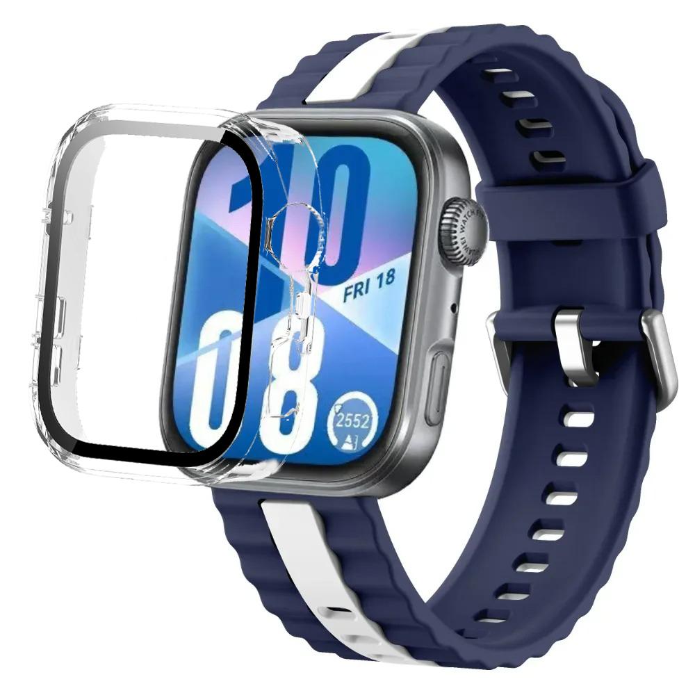Silikonarmband+PC-Hülle für Huawei Watch Fit 4/Fit 4 Pro Intelligentes Armbandteile für Huawei Watch Fit 3 Uhr Schutzhülle