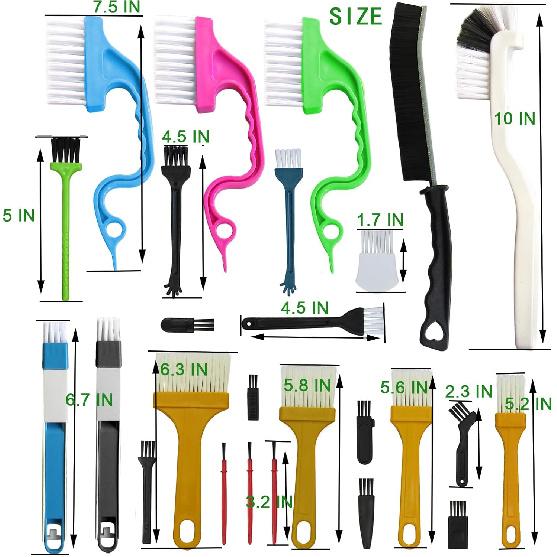 26Pcs Small Cleaning Brush,Crevice Cleaning Brushes Small Spaces,Gap Cleaning Tool Set,Window Groove Cleaning Brush,Crevice Cleaning Tool