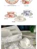 D Home Luxurious Coffee & Tea Set: Cup & Saucer for Two in Gift Box – Elegant Tableware for Afternoon Tea