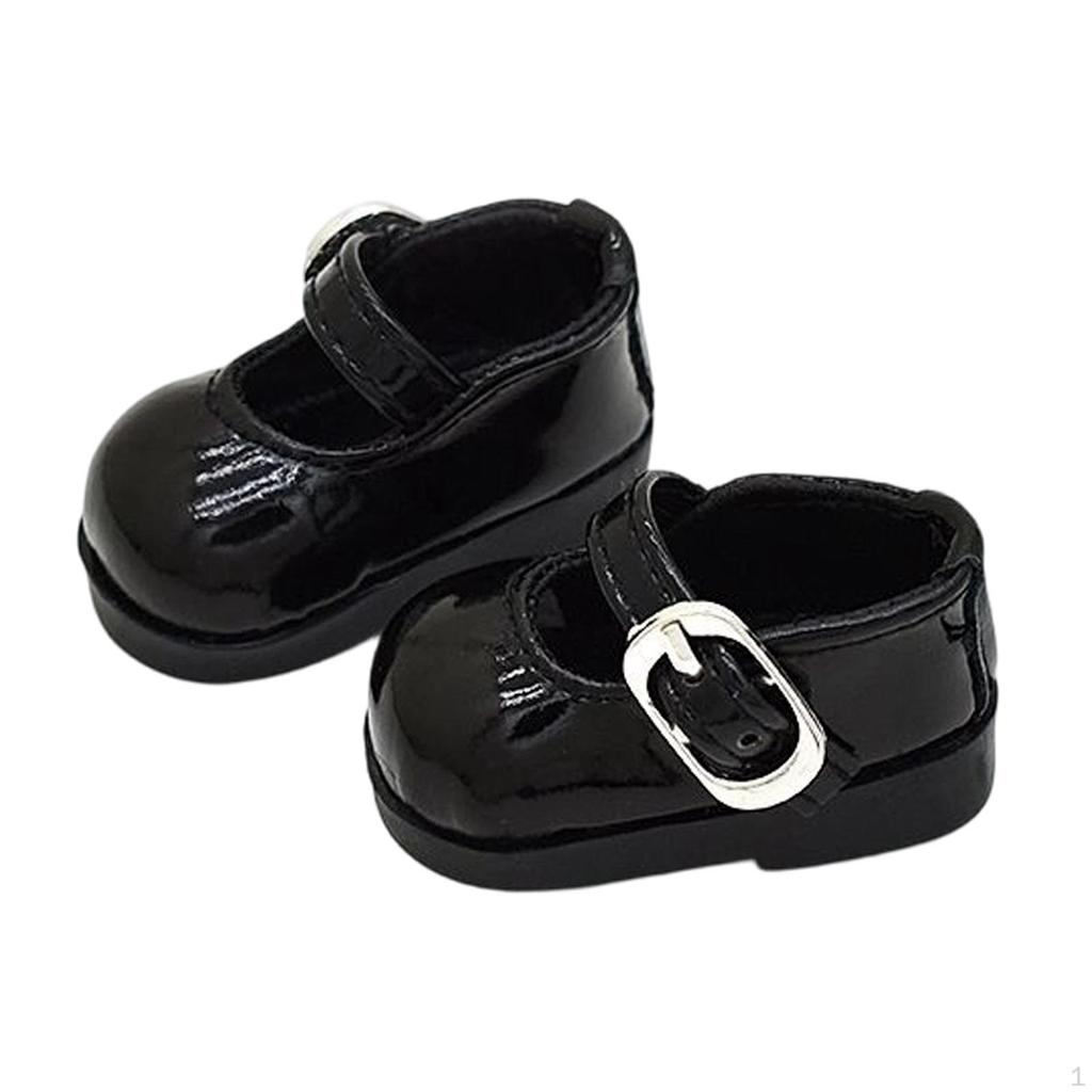 1 Pair Miniature Doll Shoes Female PU Leather Trendy Elegant Accessories Suitable for Games Display