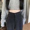 2025 Autumn/Winter Women's High-Waisted Slim Fit Apricot Suit Pants - Flattering Casual Drapey Straight Leg, Versatile Wide-Leg