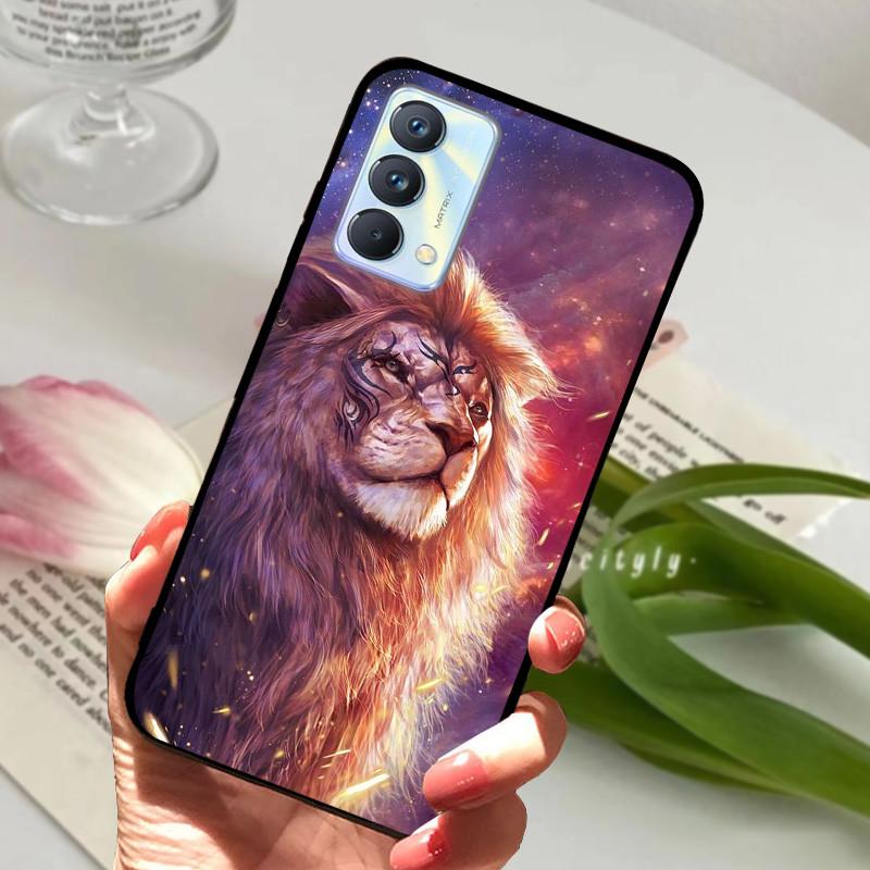 For cover Realme GT Master Case Edition Animal Cartoon Soft Silicone Funda for Realme GT Master Explorer Phone Cover Black Coque