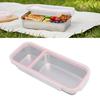 Portable Snack Container 304 Stainless Steel Sealed 2 Compartment Food Storage Container for Travel Camping Picnic
