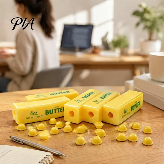 Fillable Butter Stick Toy DIY Stress Relief Toy, Hollow Skin Squeeze with Stopper, Empty Bar for Teens Adults