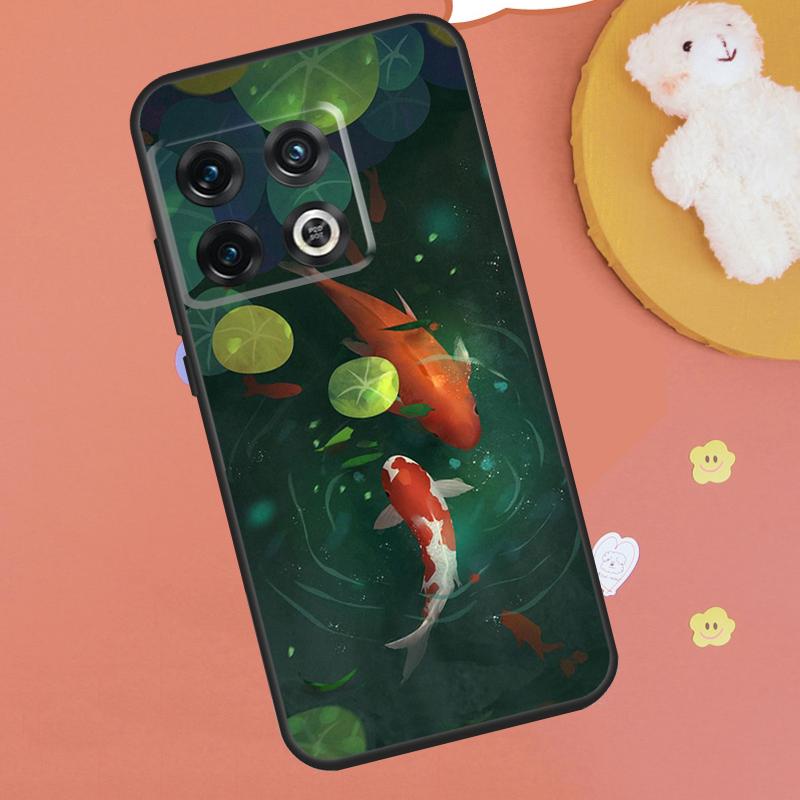 Koi Carp Fish Painting Case For OnePlus 13T 10T 8T 12R 13R 15 13 12 11 9 10 Pro Nord CE 5 2 3 4 Lite N20 N30 Funda