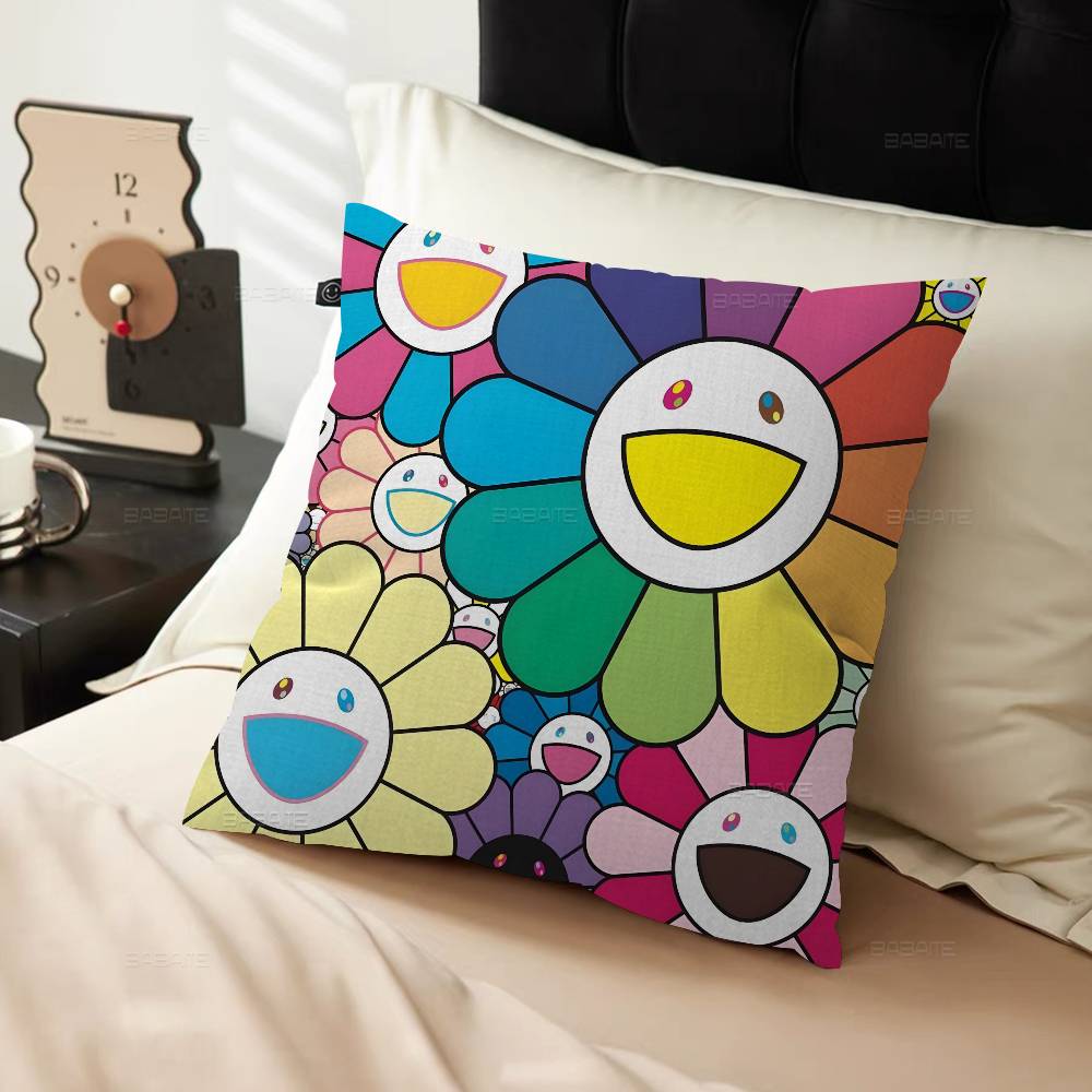 Flower T-Takashi Art M-Murakami Pillowcase toon Gift Cushion Cover Bedroom Home Sofa Chair Seat Decor pillow case