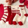 Women's Autumn and Winter Christmas Thickened Warm This Year Red Socks