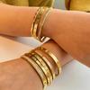 New Waterproof Cubic Zirconia Bangles - Tarnish-Free Stainless Steel Bracelets for Women | Customizable Wholesale Jewelry
