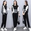 Plus Size Elegant Age Reducing Color Blocking Sweatshirt Jacket Two Piece Set Women's Casual Sportswear Arrival Spring